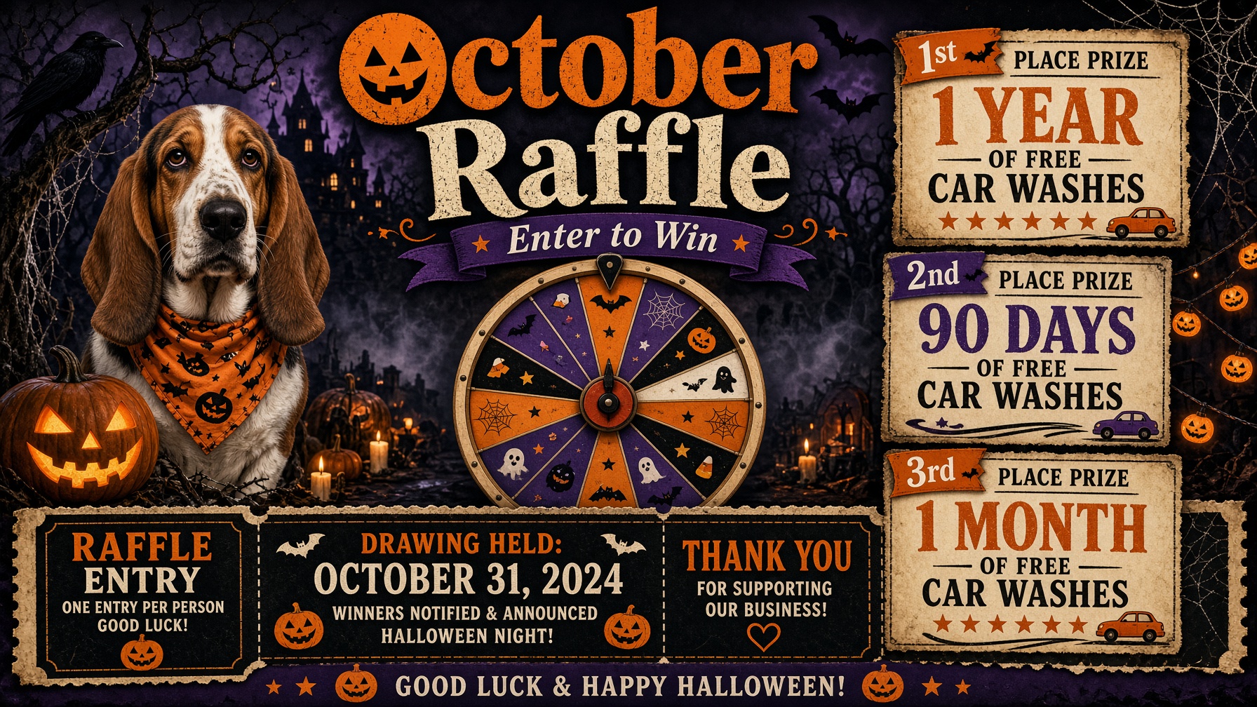 Wash Hounds October Raffle